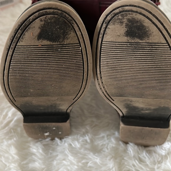 JustFab Molly Burgundy Flat Lace-Up Boots Size 7 - Picture 4 of 10